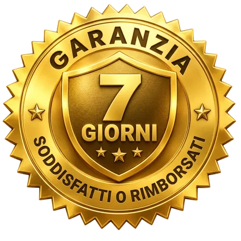 Garanzia di 7 giorni, soddisfatti o rimborsati