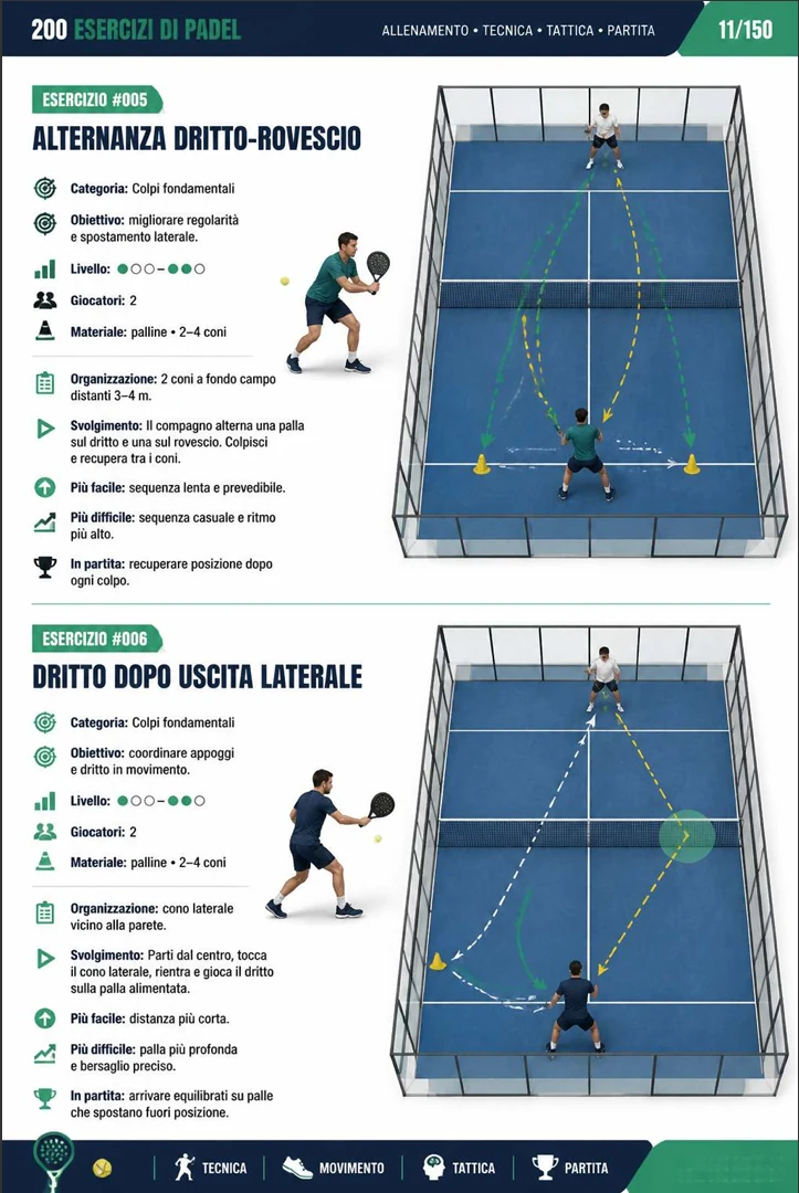 Pagina illustrata della guida di padel 5